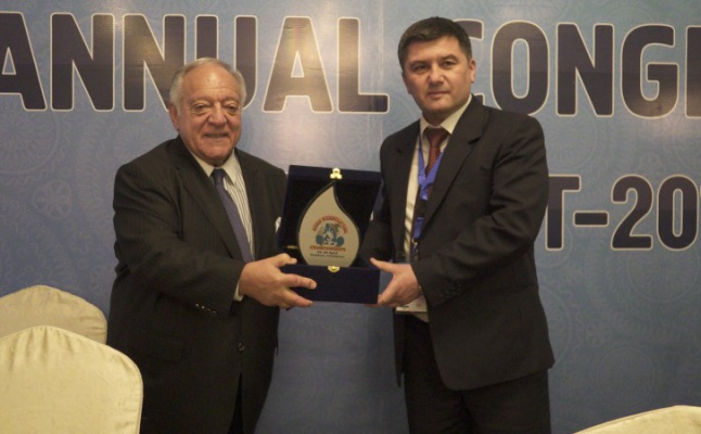Dr. Tamas Ajan & Mr. Makhmudov Shakhrillo during the congress meeting